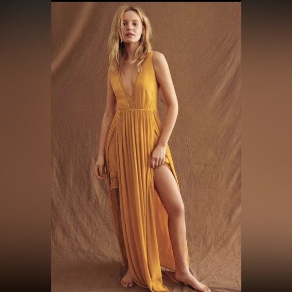 Free People Dresses & Skirts - FREE PEOPLE ENDLESS SUMMER STRONG STATEMENT MAXI DRESS SIZE S ORANGE